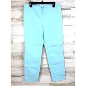 Ecru Womens 12 Blue Flat Front Chino Casual Stretch Straight Leg Pants NEW